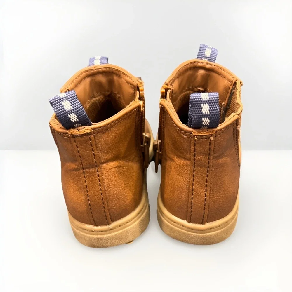 Cat & Jack‎ Chelsea Boots Toddler Boys Sz 7 Lucas Brown Elastic Stretch